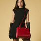 Patrizia (red) - Italian calf leather womens handbag (with shoulder strap)