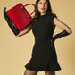 Patrizia (red) - Italian calf leather womens handbag (with shoulder strap)