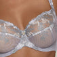 Sheer Mesh Lace 3-Part Cup Bra Pearl-2