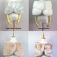 Peach with Black Tips Faux Fur Wrap (Penelope Pea01)