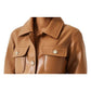 Phoebe Leather Brown Jacket - Women Leather Jacket Brown
