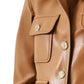Phoebe Leather Brown Jacket - Women Leather Jacket Brown