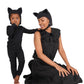 Adult Black Cat Hat & Tail Set