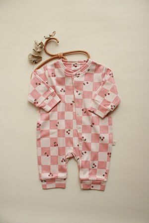 Cherry Plaid Onesie