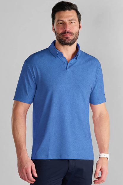 Short Sleeve Polo Solid // Blue