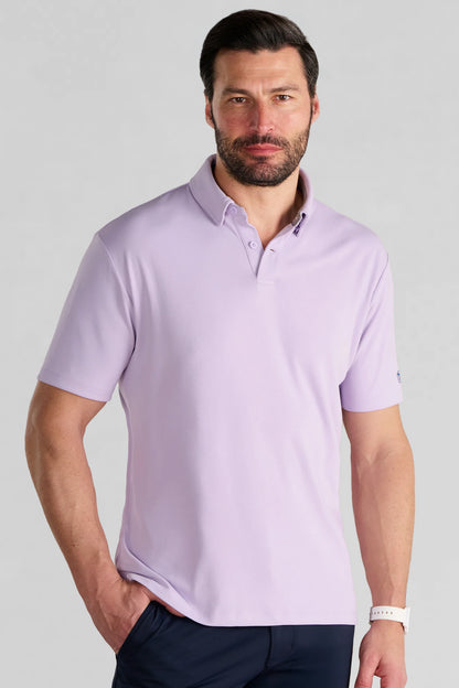 Short Sleeve Polo Solid // Lilac