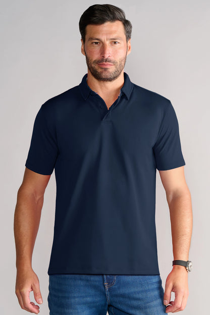 Short Sleeve Polo Solid // Navy