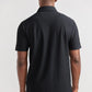 Black AIR 3 Button Polo shirt by Twillory, casual men's polo with a back view and classic collar.
