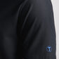 Black AIR 3 Button Polo from Twillory featuring a casual short-sleeve design and classic collar, perfect for everyday wear.