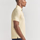 Yellow AIR 3 Button Polo by Twillory, casual solid shirt with a classic collar and side view showing the fit and fabric details.