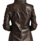 Poppy Leather Brown Jacket - Women's Leather Jacket Brown