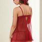 Dotted Mesh Cupless Babydoll