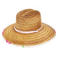 Peter Grimm Prima straw lifeguard hat in natural woven straw with wide brim and chin cord