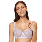 Sheer Mesh Balconette Bra Pamela Lavender-0