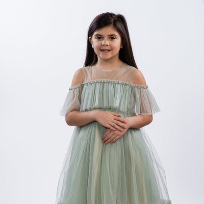 Tiana Princess Girls' White Dress - Farnelli