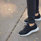 CALTO - Q132 - 2.4 Inches Taller (Black/White Sole) - Ultra Lightweight Sneakers