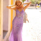 Nox Anabel Q1358 Long Fitted Sleeveless Sequin Applique Mermaid Tulle Dress