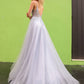 Nox Anabel Q1391 Long A-Line Sweetheart Lace Applique Tulle Gown