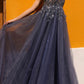 Nox Anabel Q1391 Long A-Line Sweetheart Lace Applique Tulle Gown
