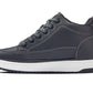 CALTO - Q273  - 2 Inches Taller (Cement Grey) -Elevated Leatherette Micro-Perforated Sneakers