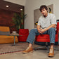 CALTO - Q274  - 2 Inches Taller (Camel Brown & Gum Sole) - Elevated Leatherette Micro-Perforated Sneakers