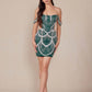Nox Anabel Q839 Short Off the Shoulder Beaded Cocktail Dress