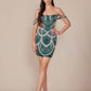 Nox Anabel Q839 Short Off the Shoulder Beaded Cocktail Dress
