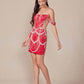 Nox Anabel Q839 Short Off the Shoulder Beaded Cocktail Dress