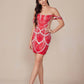 Nox Anabel Q839 Short Off the Shoulder Beaded Cocktail Dress