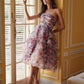 Nox Anabel Q842 Floral Print A-Line Tea Length Dress