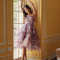 Nox Anabel Q842 Floral Print A-Line Tea Length Dress