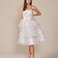 Nox Anabel Q842 Floral Print A-Line Tea Length Dress