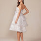 Nox Anabel Q842 Floral Print A-Line Tea Length Dress