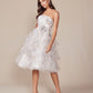 Nox Anabel Q842 Floral Print A-Line Tea Length Dress
