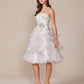 Nox Anabel Q842 Floral Print A-Line Tea Length Dress