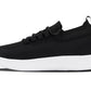 CALTO - QA062 - 2.4 Inches Taller (Black/White Sole) - Lightweight Knitted Sneakers
