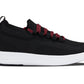 CALTO - QA064 - 2.4 Inches Taller (Black/Red/White Sole) - Lightweight Knitted Sneakers