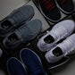 CALTO - QA063 - 2.4 Inches Taller (Navy/White Sole) - Lightweight Knitted Sneakers