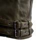 Whet Blu NYC Queens women's army green fashion moto leather jacket with zip details