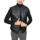 Anthony Real Black Leather Vest Jacket for Men