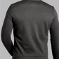 Twillory charcoal performance quarter zip shirt with a back view, showcasing the sleek design and fabric texture.