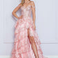 Nox Anabel R1299 Long Off the Shoulder Tiered Skirt A-Line Formal Gown