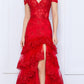 Nox Anabel R1301 Long Layered Tiered Skirt Off Shoulder Corset Dress