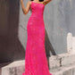 Nox Anabel R1308 Long Sequin Floral Print One Shoulder Mermaid Gown