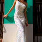 Nox Anabel R1308 Long Sequin Floral Print One Shoulder Mermaid Gown