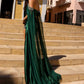 Nox Anabel R1312 Long Chiffon Cape Sleeve Fitted Satin Formal Gown