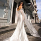 Nox Anabel R1312 Long Chiffon Cape Sleeve Fitted Satin Formal Gown