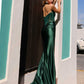 Nox Anabel R1323 Long Fitted Sheath Sheer Bodice Halter Satin Gown