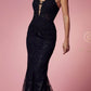Nox Anabel R282-1 Mermaid Long Dress Corset Open-Back
