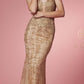 Nox Anabel R282-1 Mermaid Long Dress Corset Open-Back